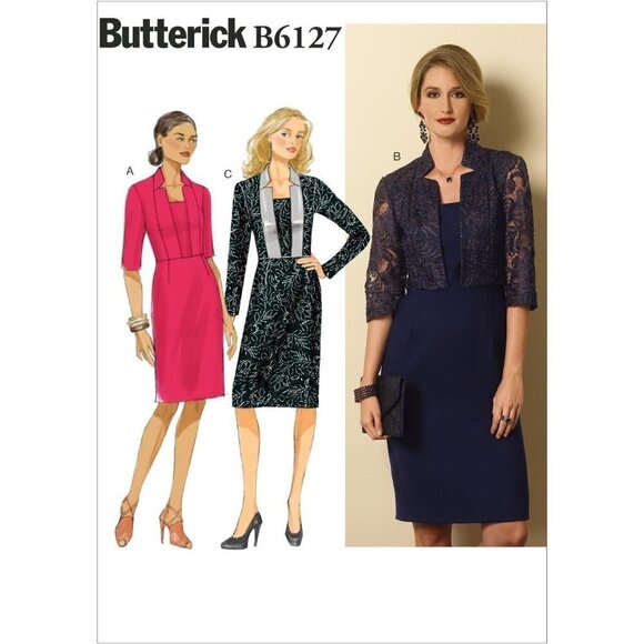 Butterick Sewing Pattern 6127 Dress Misses Size 6-14 - Picture 1 of 3